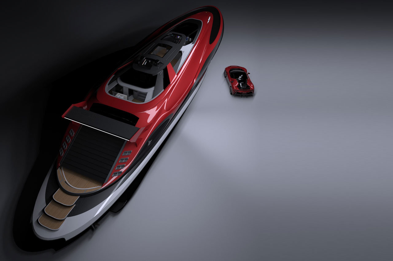 yacht，deck，Ferrari，a ship，