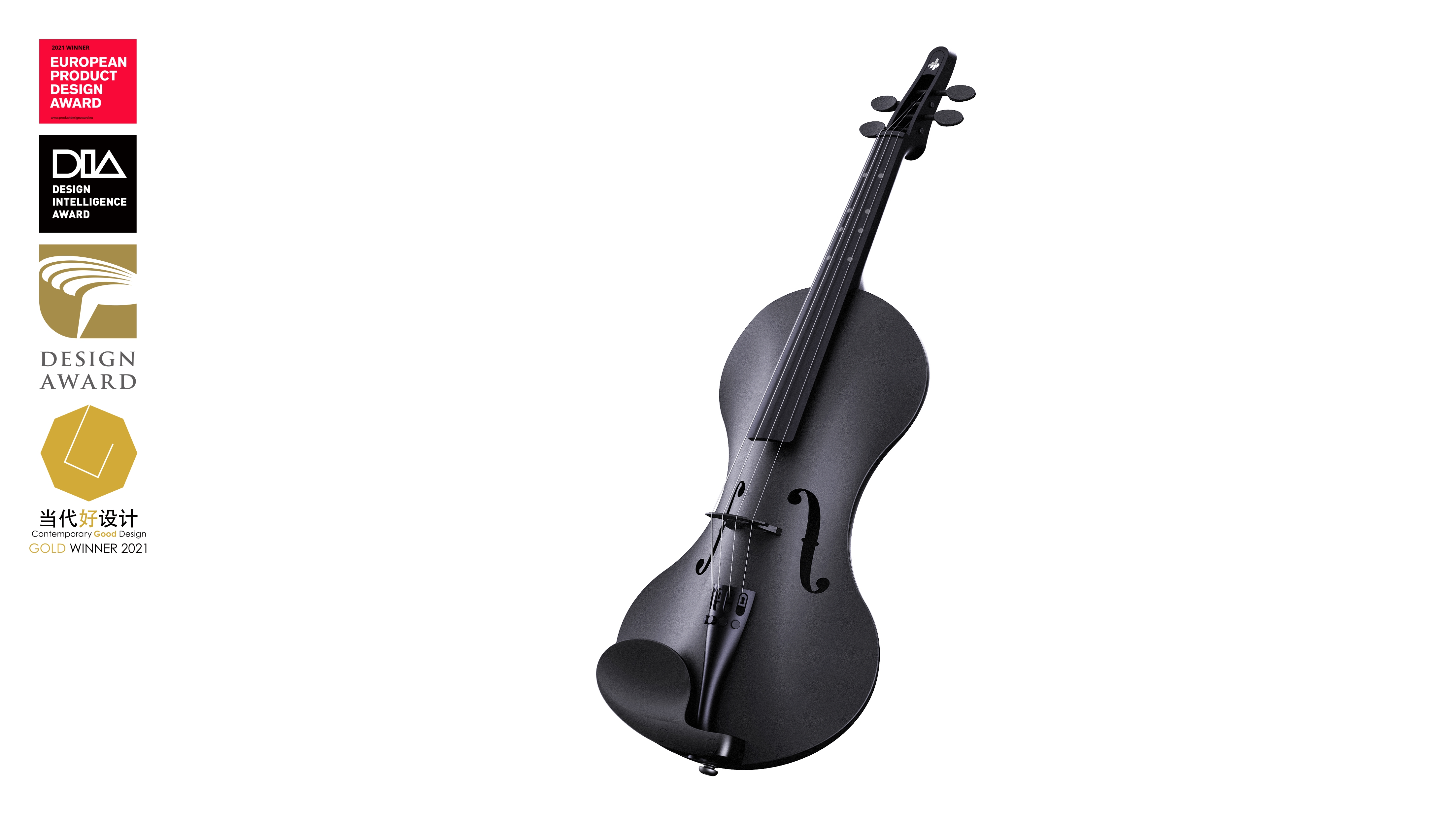 carbon fibre，violin，James，Musical Instruments，Native musical instrument，Gold Award for contemporary good design，Golden dot design，China design intelligent manufacturing Award，
