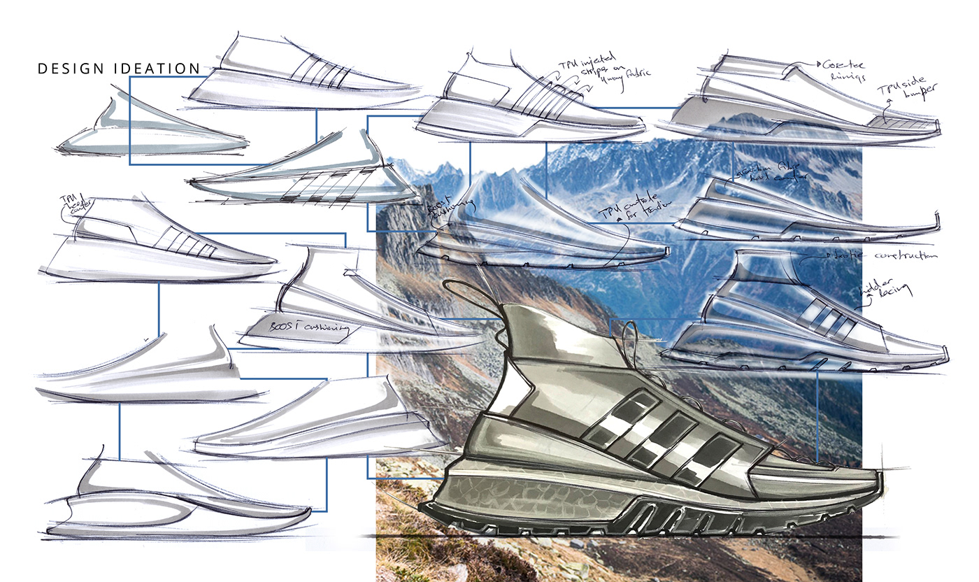 Adidas，shoes，shock absorption，Hand drawn，