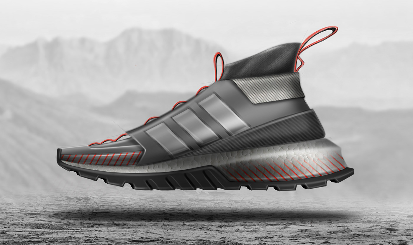 Adidas，shoes，shock absorption，Hand drawn，