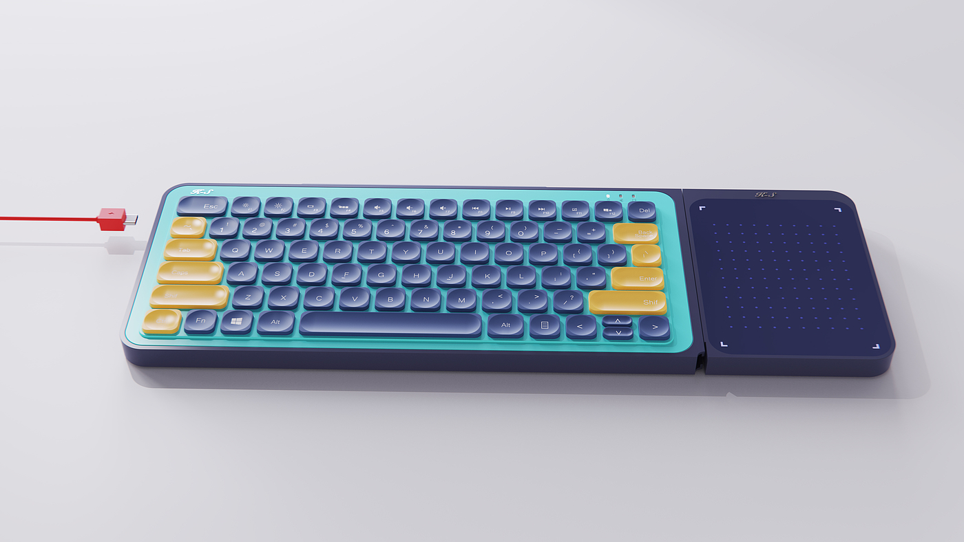 industrial design，Render，keyboard，color，originality，
