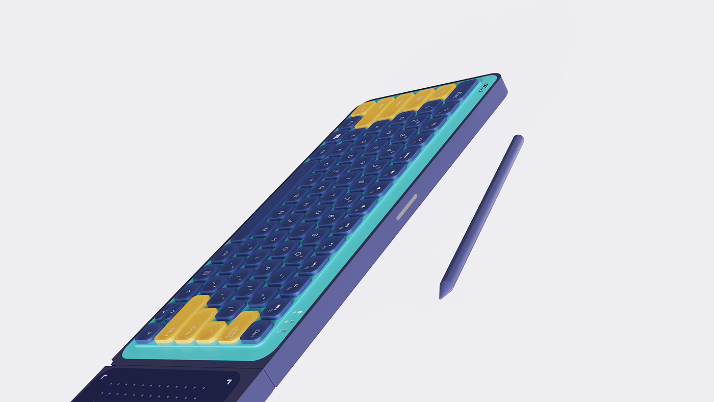 industrial design，Render，keyboard，color，originality，