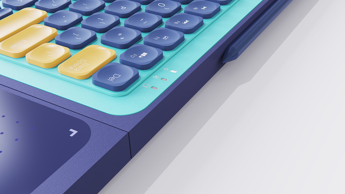 industrial design，Render，keyboard，color，originality，