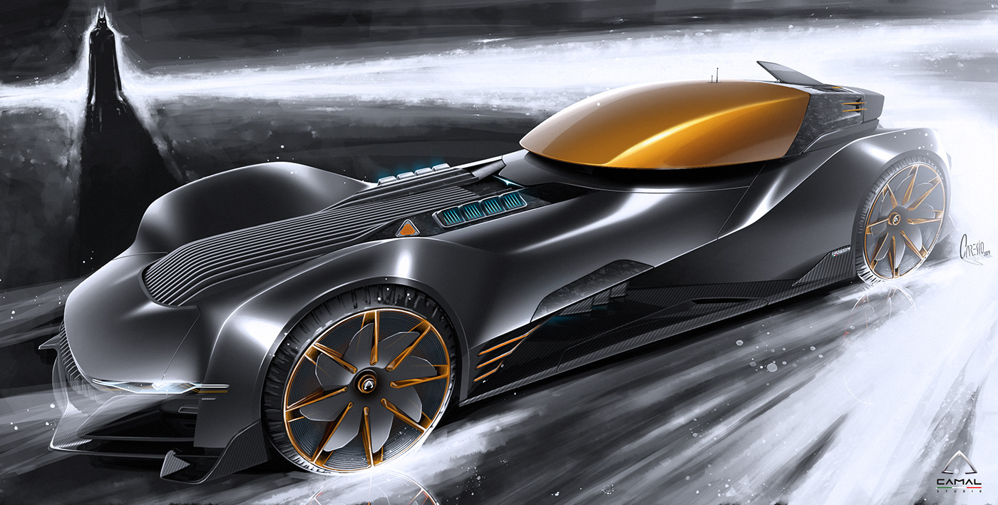 Sports car，concept，Batmobile，3d，