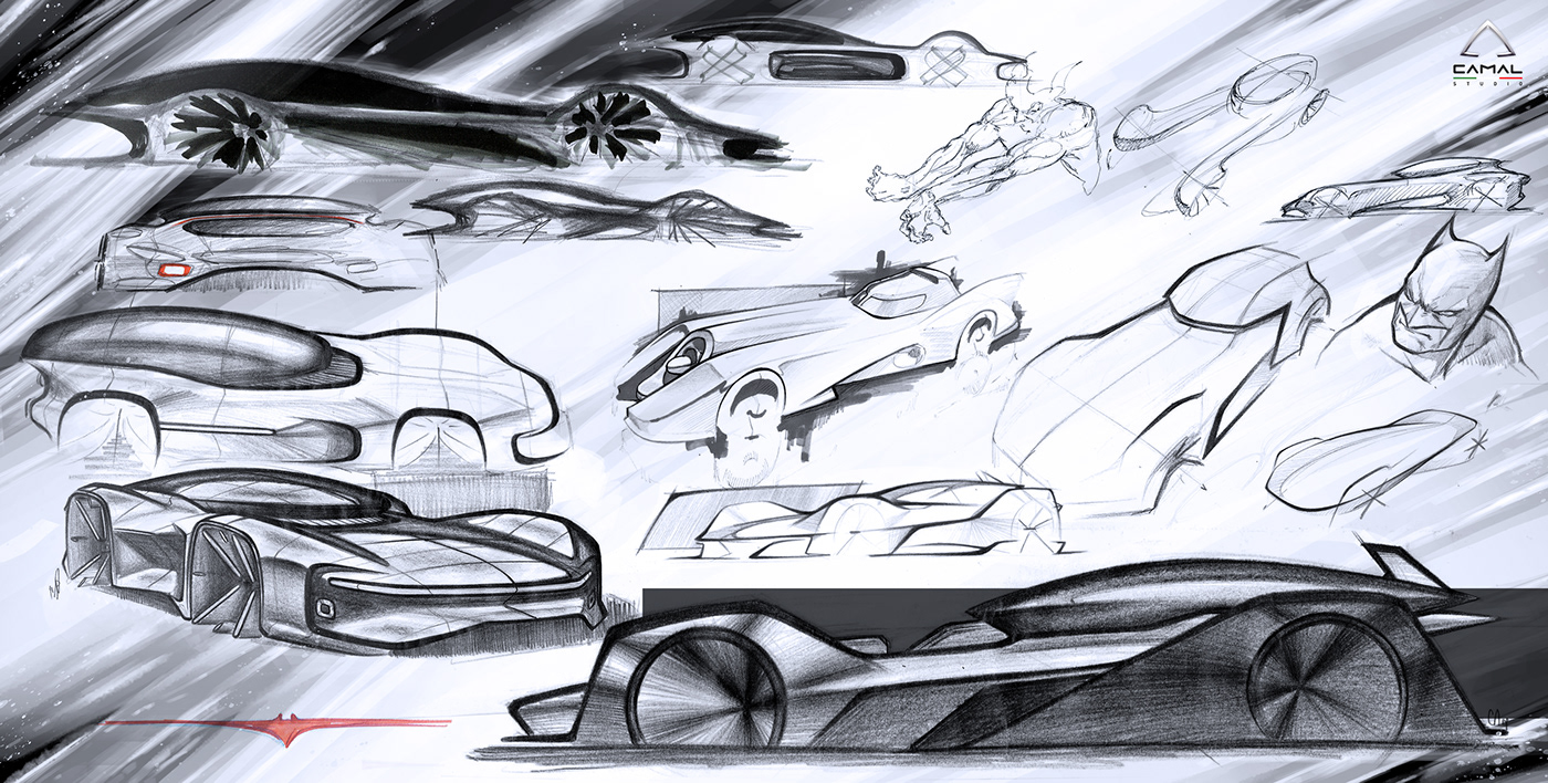 Sports car，concept，Batmobile，3d，