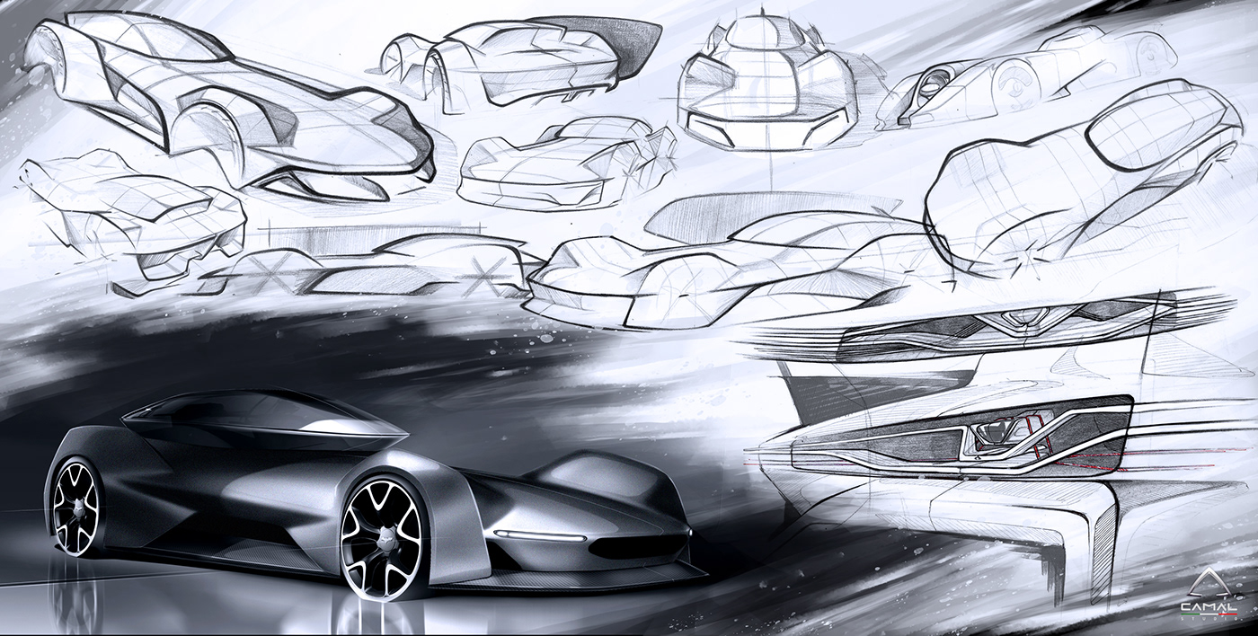 Sports car，concept，Batmobile，3d，