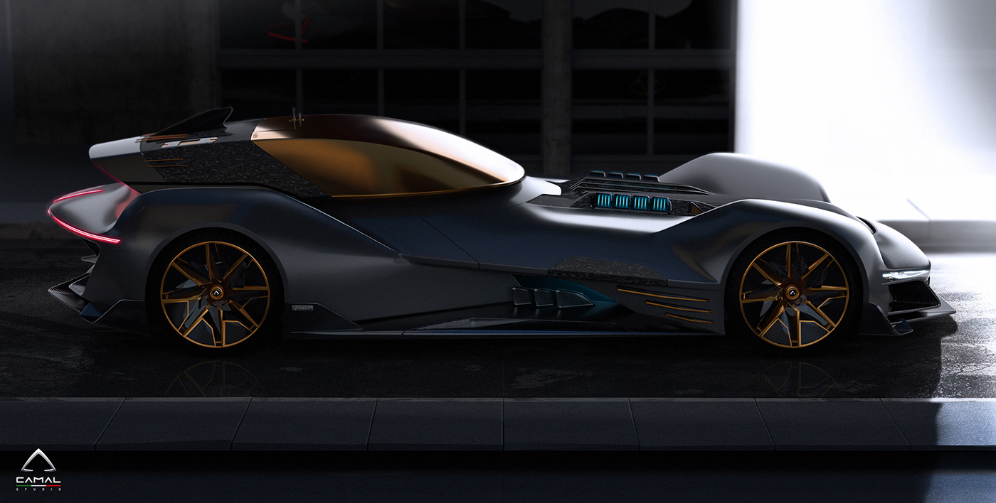 Sports car，concept，Batmobile，3d，