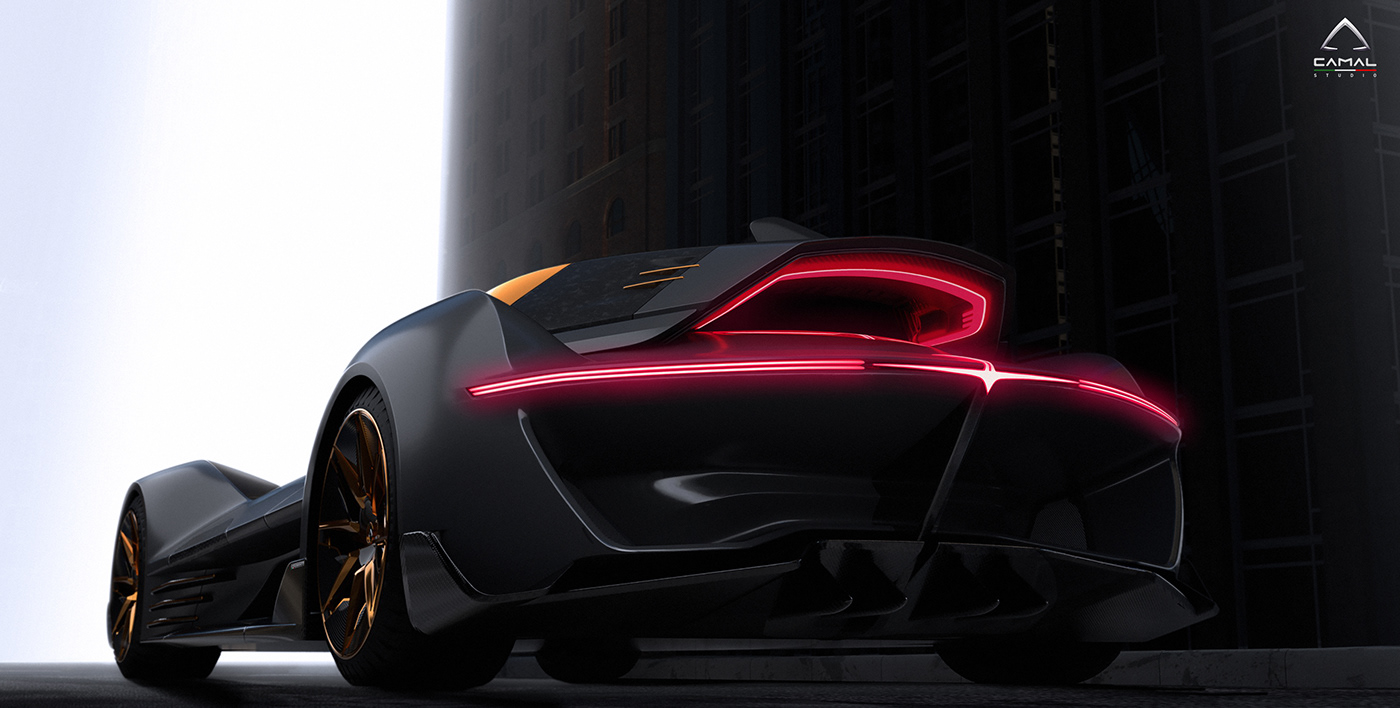 Sports car，concept，Batmobile，3d，