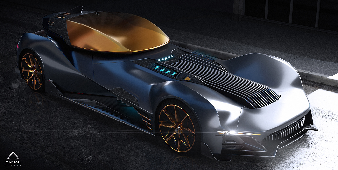 Sports car，concept，Batmobile，3d，