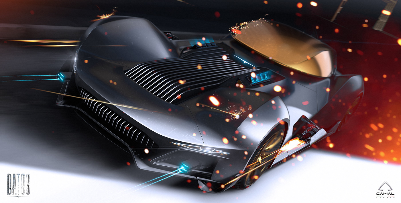 Sports car，concept，Batmobile，3d，
