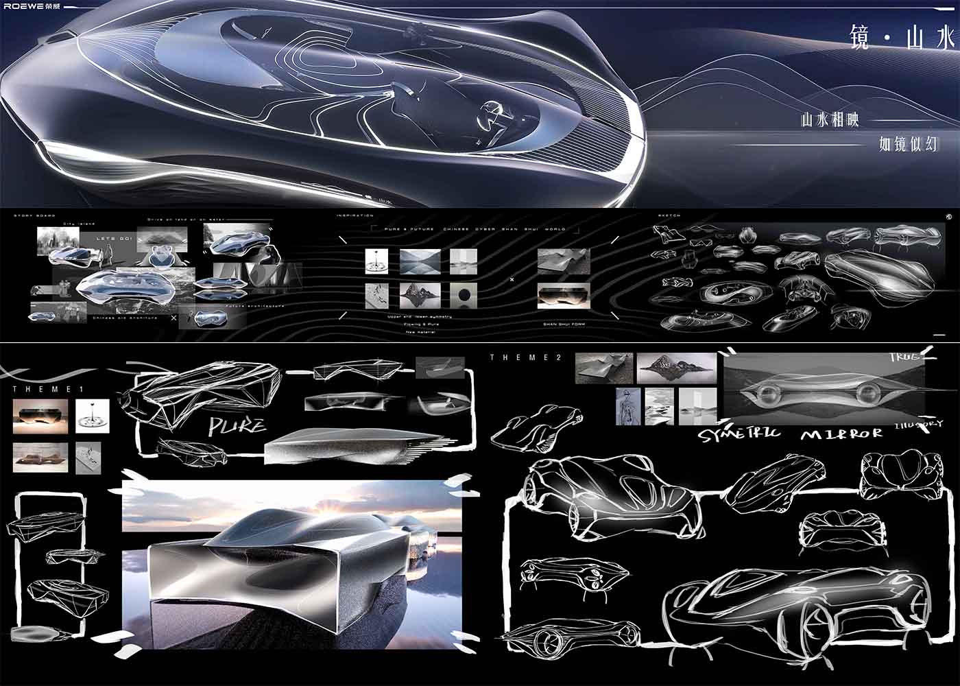 Vehicle design，conceptual design，Automobile design，Roewe ，SAIC automobile design challenge，Chinese landscape culture，