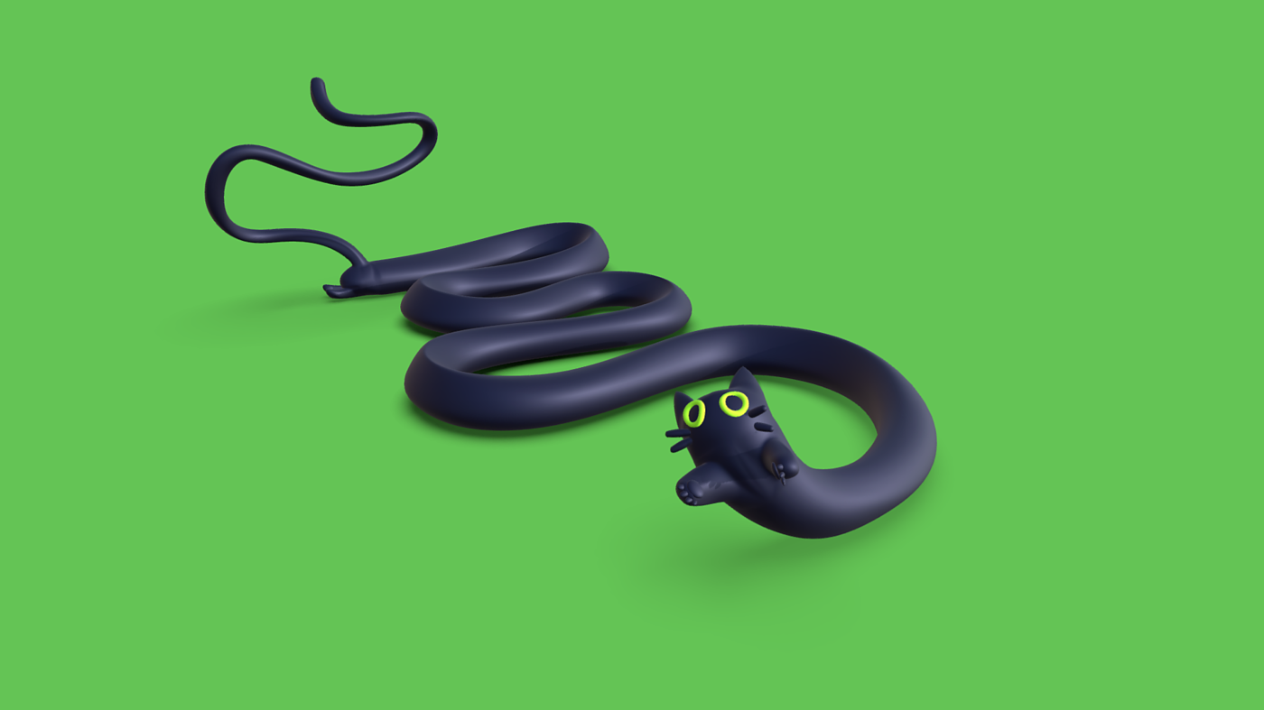 cat，Cat claw，little black cat，Render，