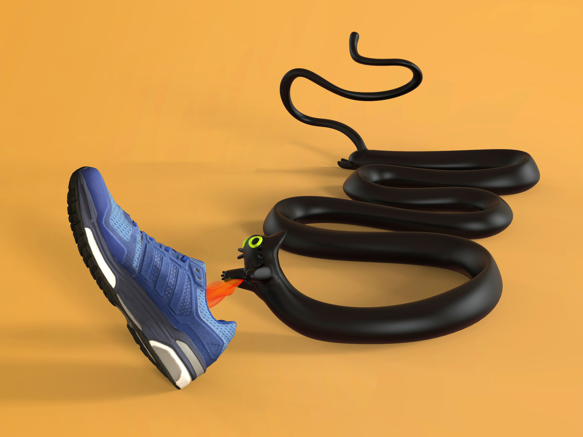 cat，Cat claw，little black cat，Render，