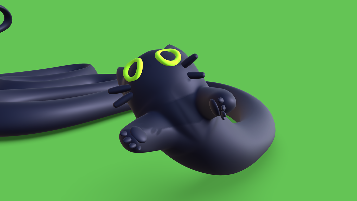 cat，Cat claw，little black cat，Render，