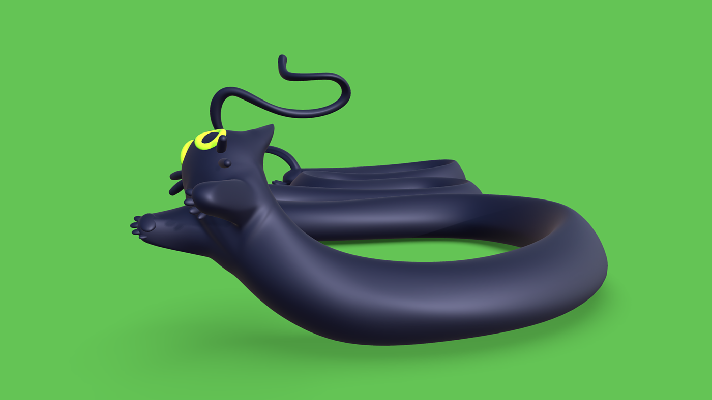 cat，Cat claw，little black cat，Render，