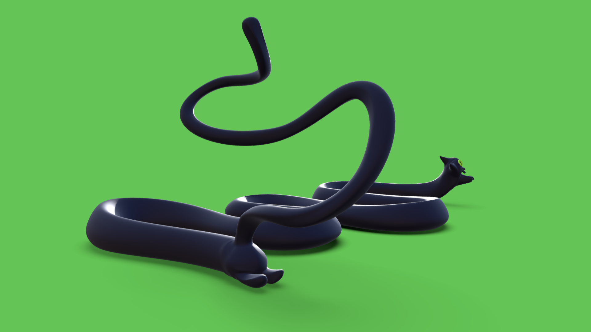 cat，Cat claw，little black cat，Render，