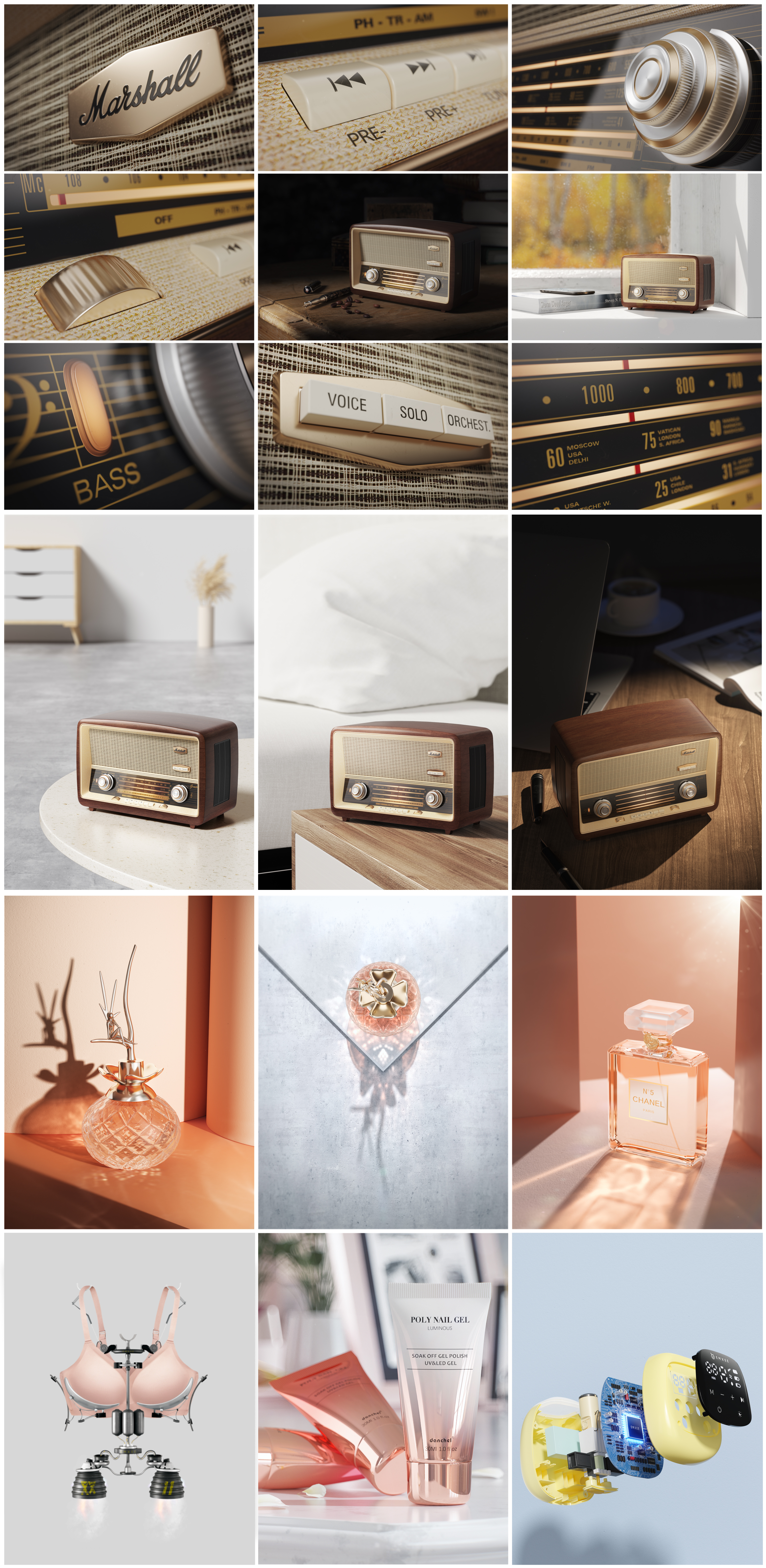 product，Render，loudspeaker box，sound，Perfume，Caustics，chip，