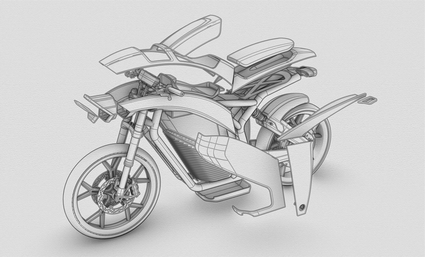 motorcycle，Electric vehicle，cgi，