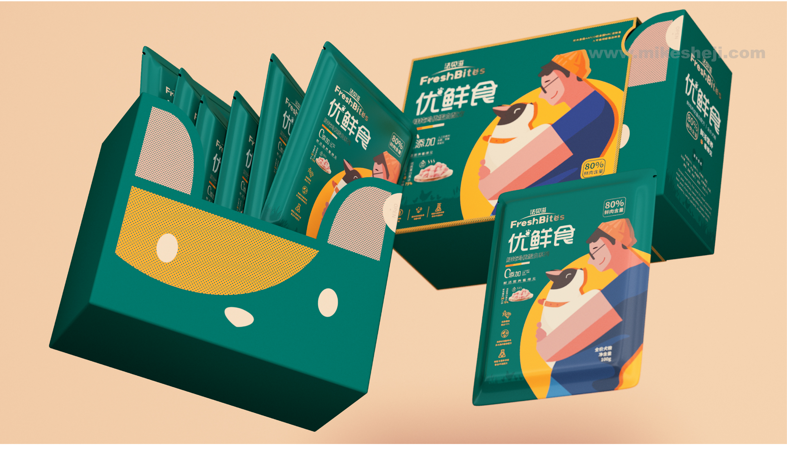 packing design，pet food ，Packaging material，industrial design，Graphic Artist Designer，