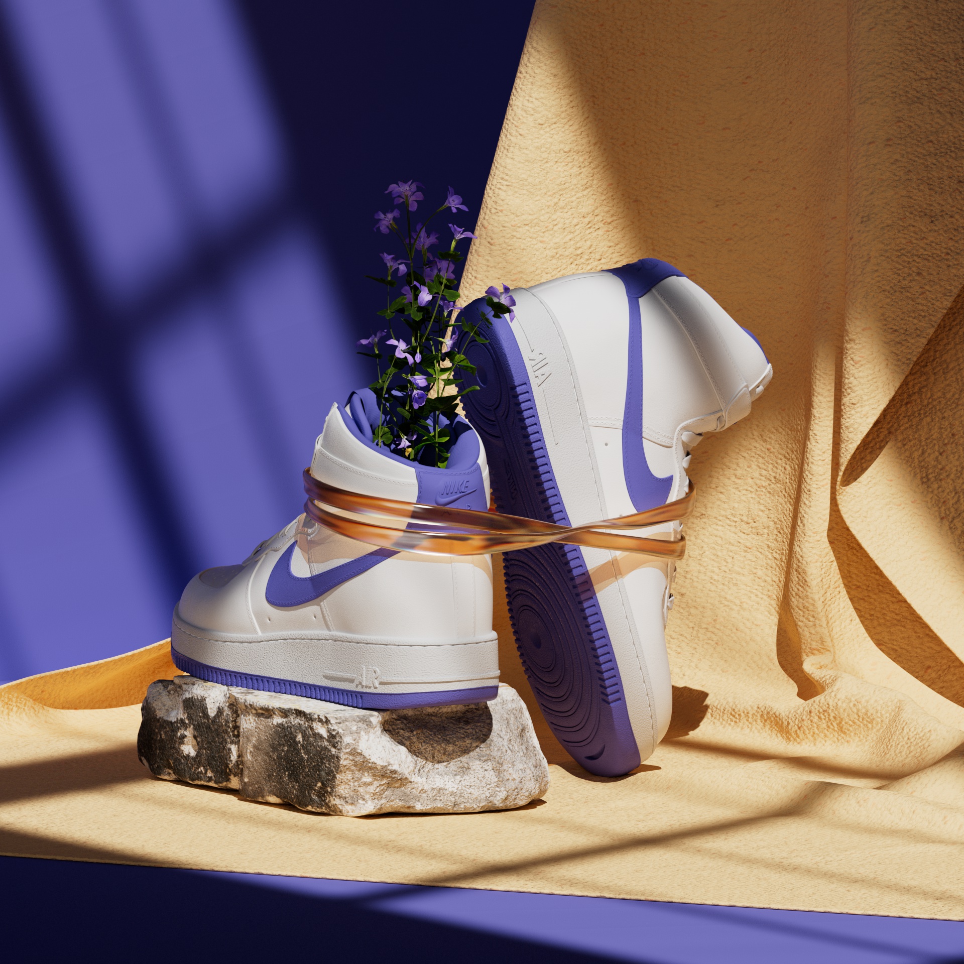 Product rendering，Realistic，nike，keyshot，cinema4d，