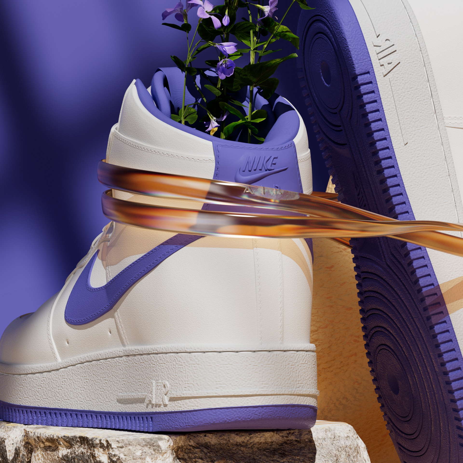 Product rendering，Realistic，nike，keyshot，cinema4d，