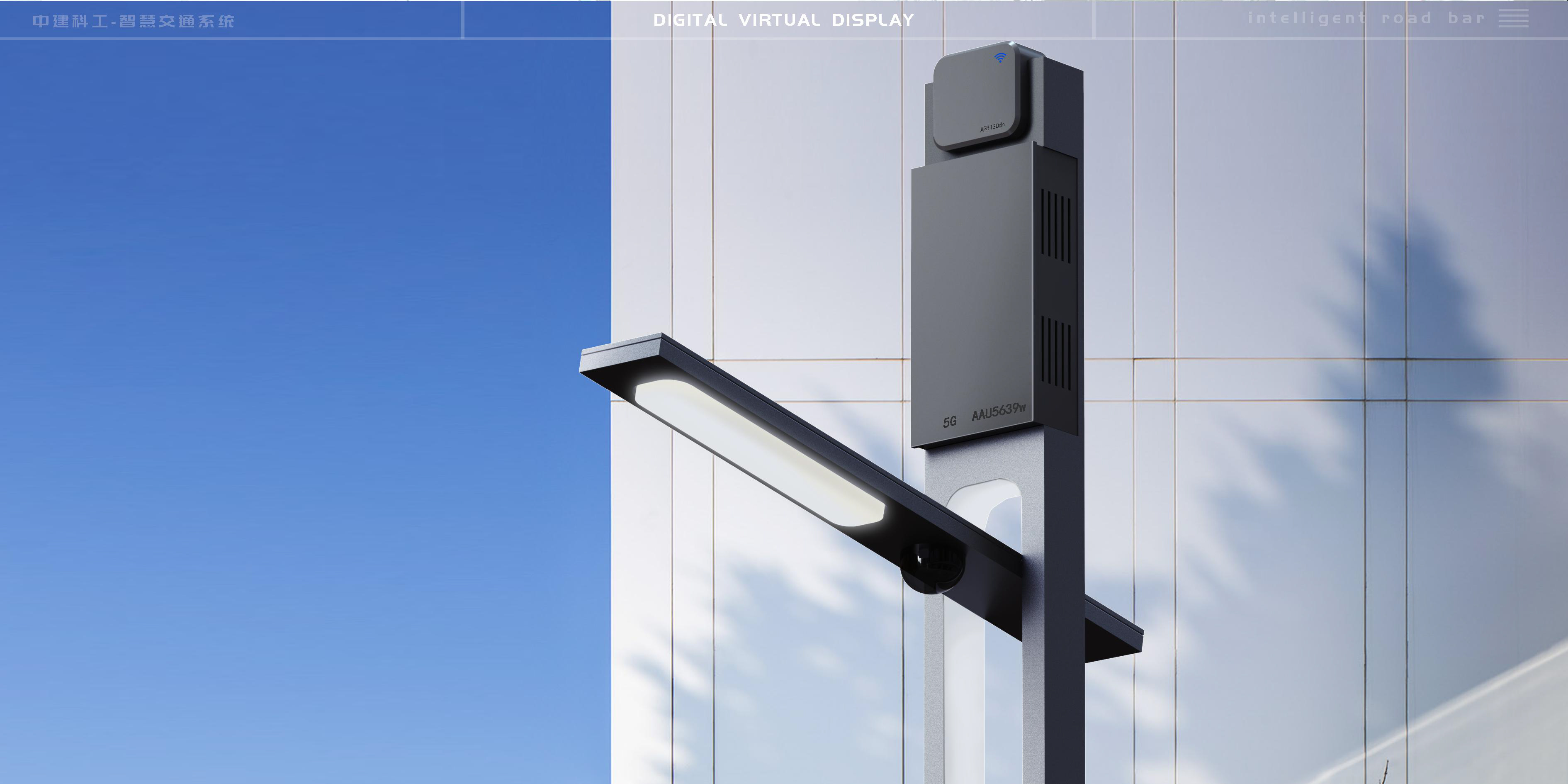 intelligence，traffic system，Lamp pole，