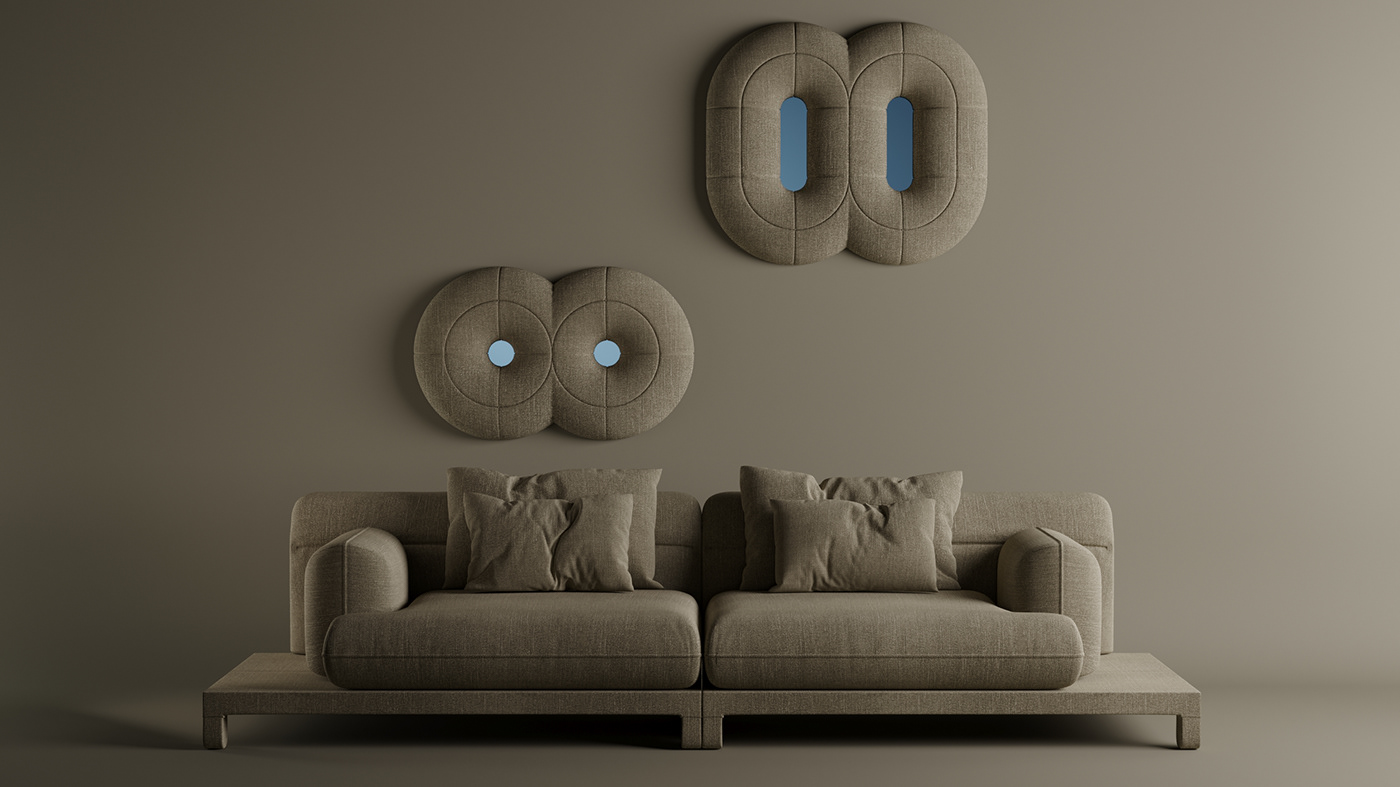 circular，mirror，furniture，decorate，