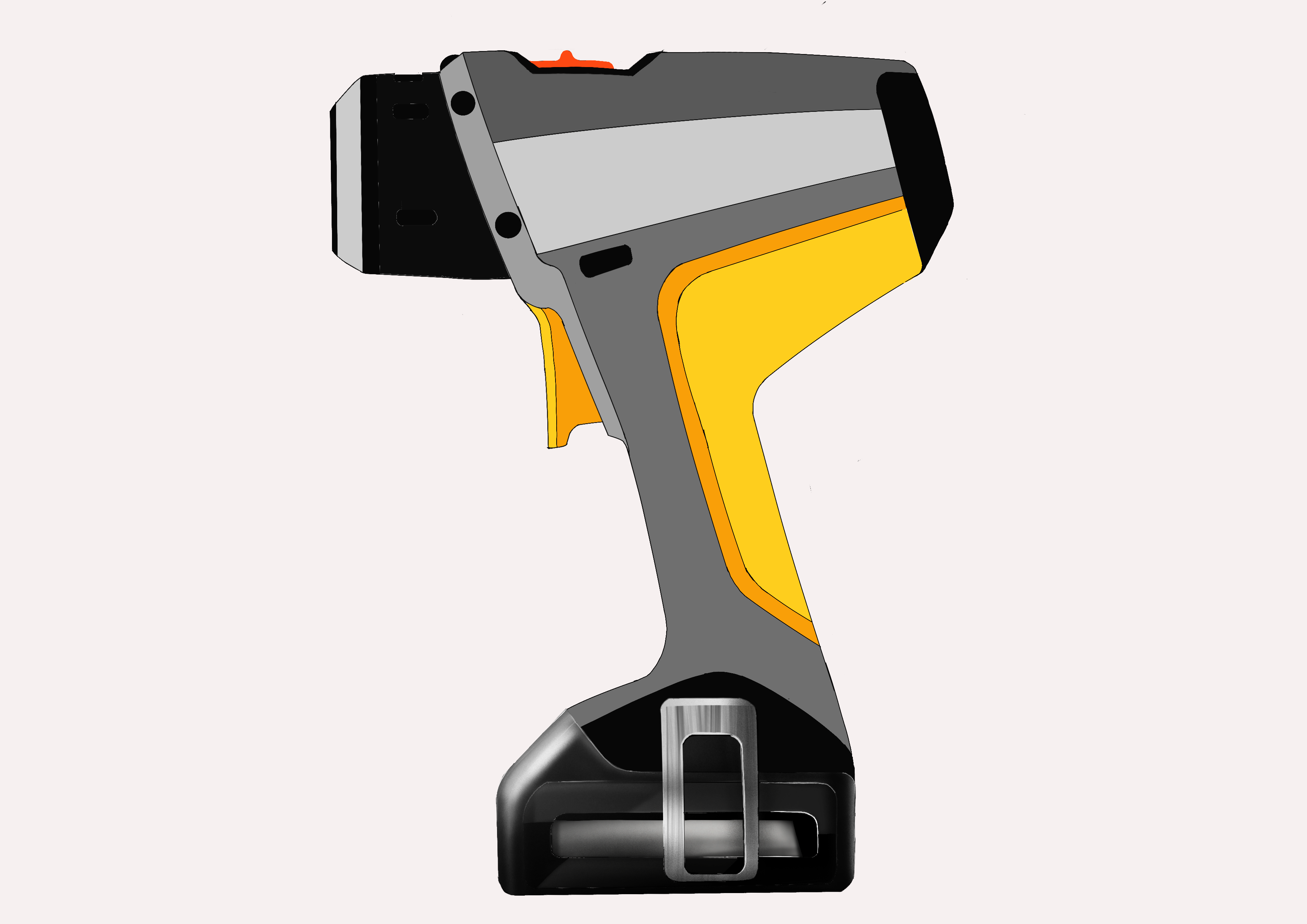 Electric drill board drawing，Hand drawn，tool，