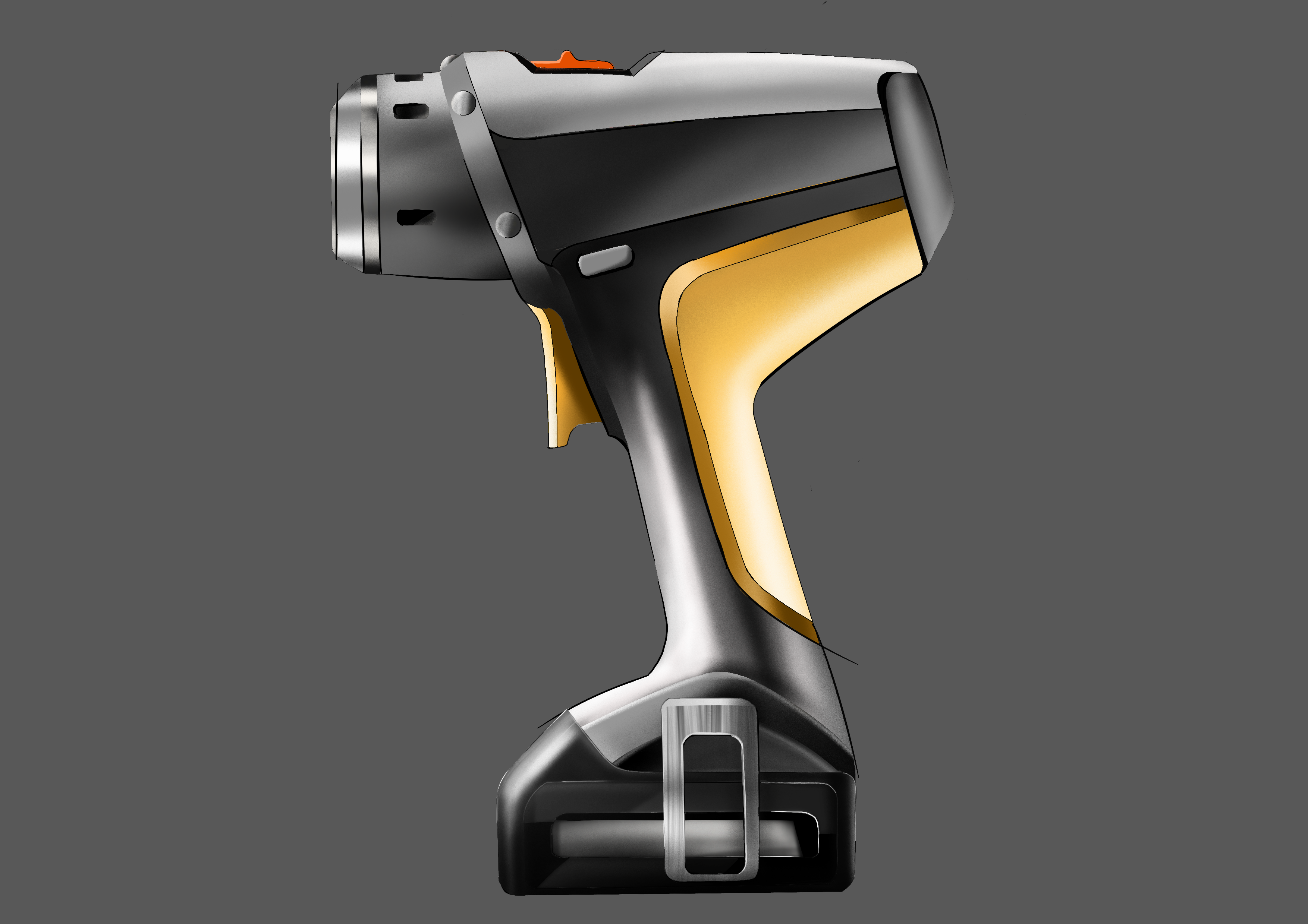 Electric drill board drawing，Hand drawn，tool，