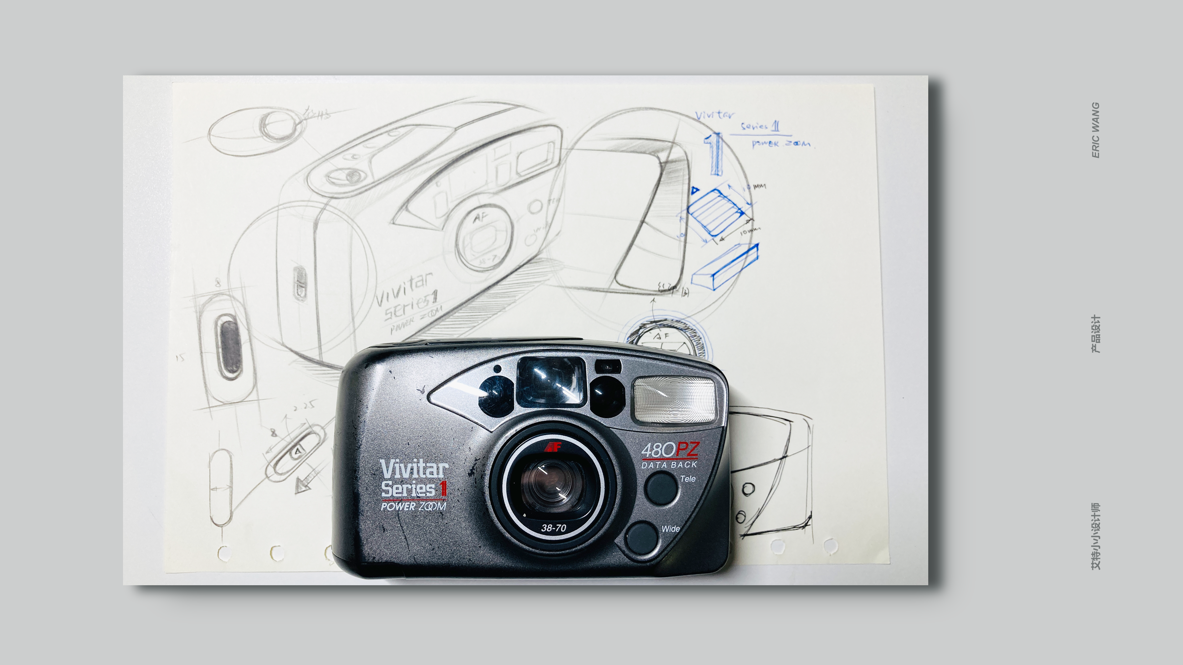 Film camera，product design，Hand drawn，cannon，cmf，camera，