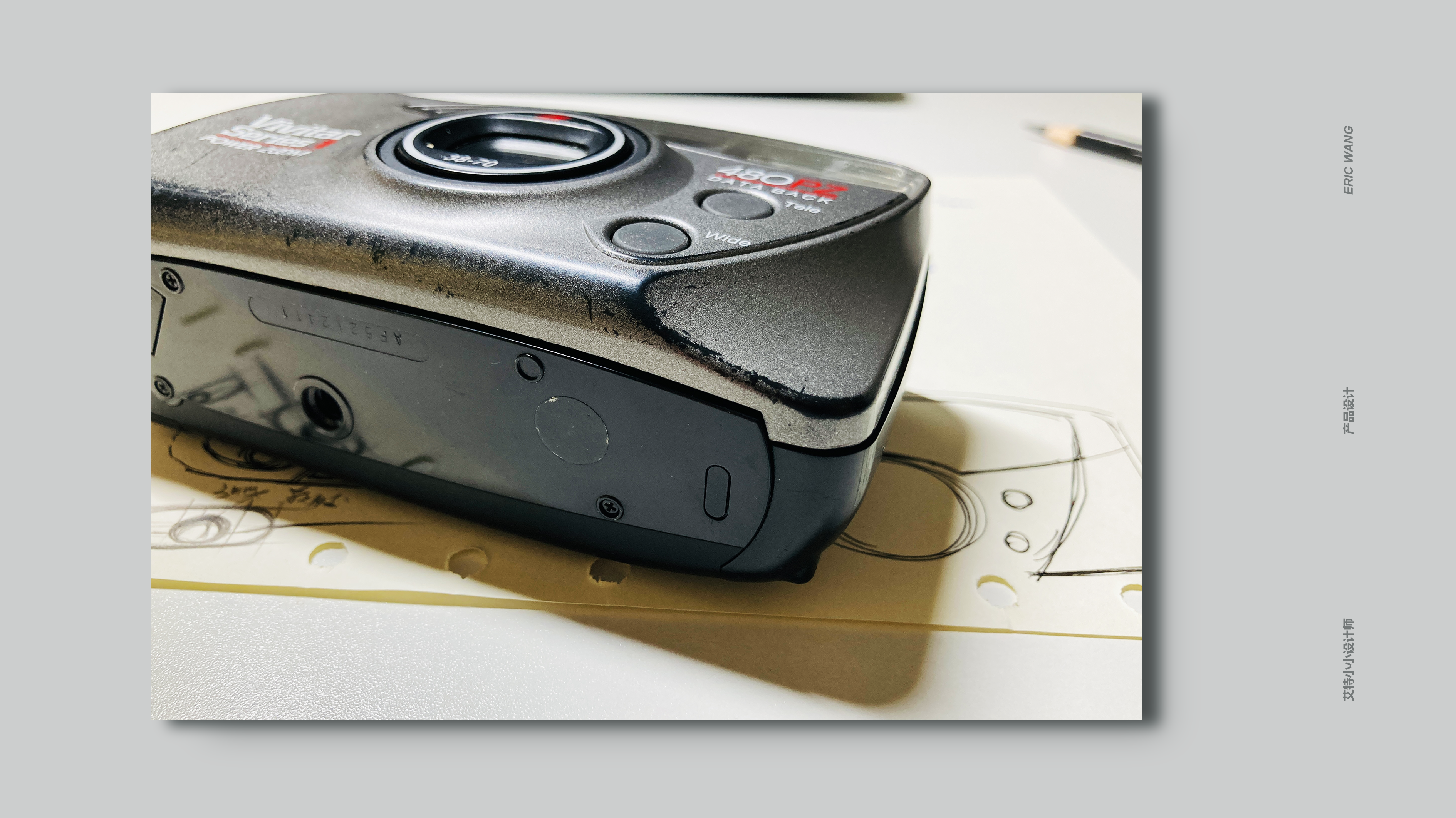 Film camera，product design，Hand drawn，cannon，cmf，camera，