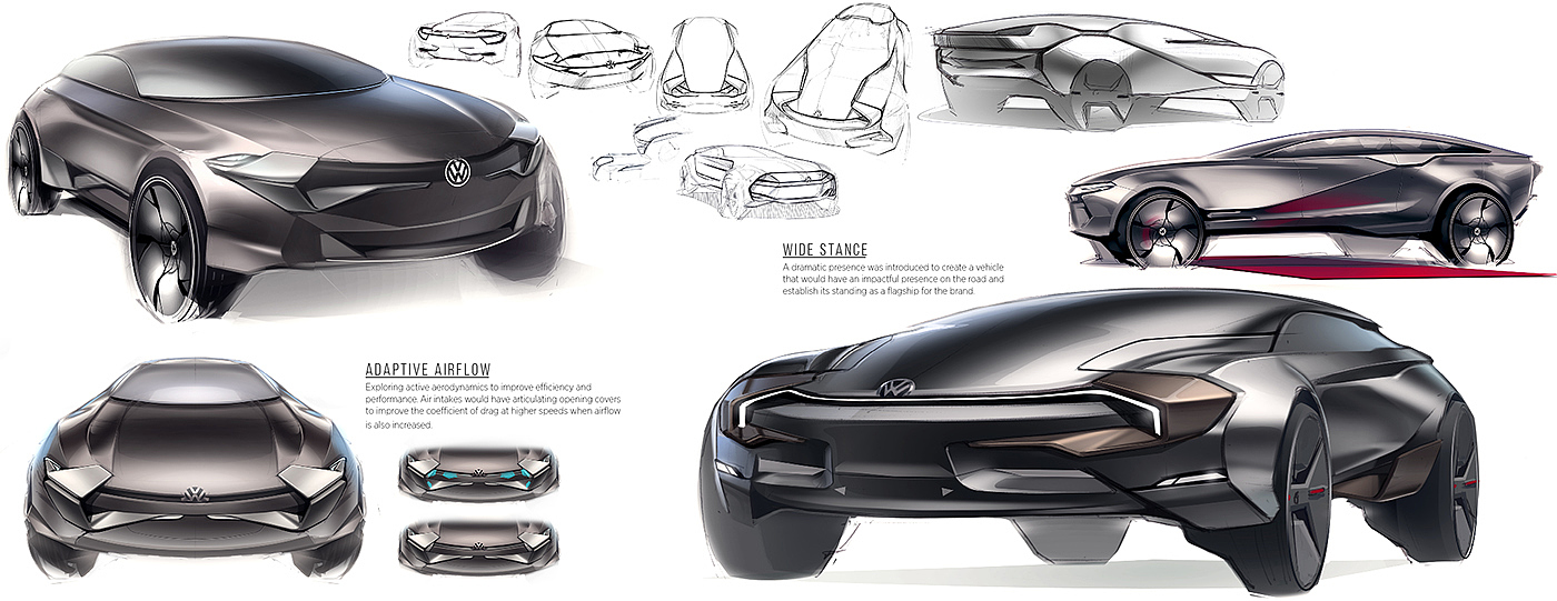 automobile，Hand drawn，public，Cameron Bresn，ps，Sludge model，concept，