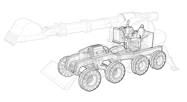 industrial design，engineering，equipment，excavating machinery，