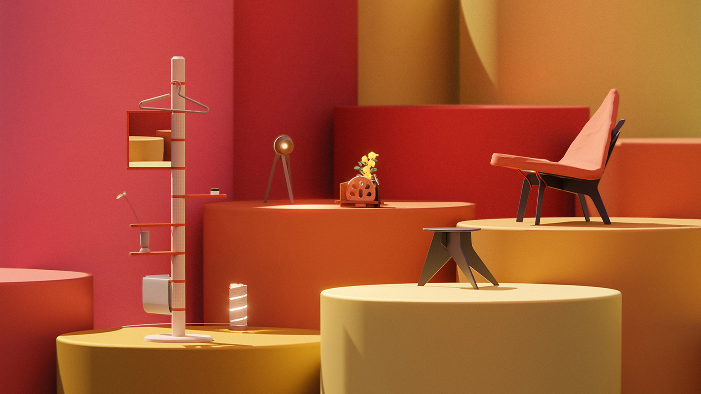 furniture，nomadic，sustainable，Set design，Reuse，cheap，