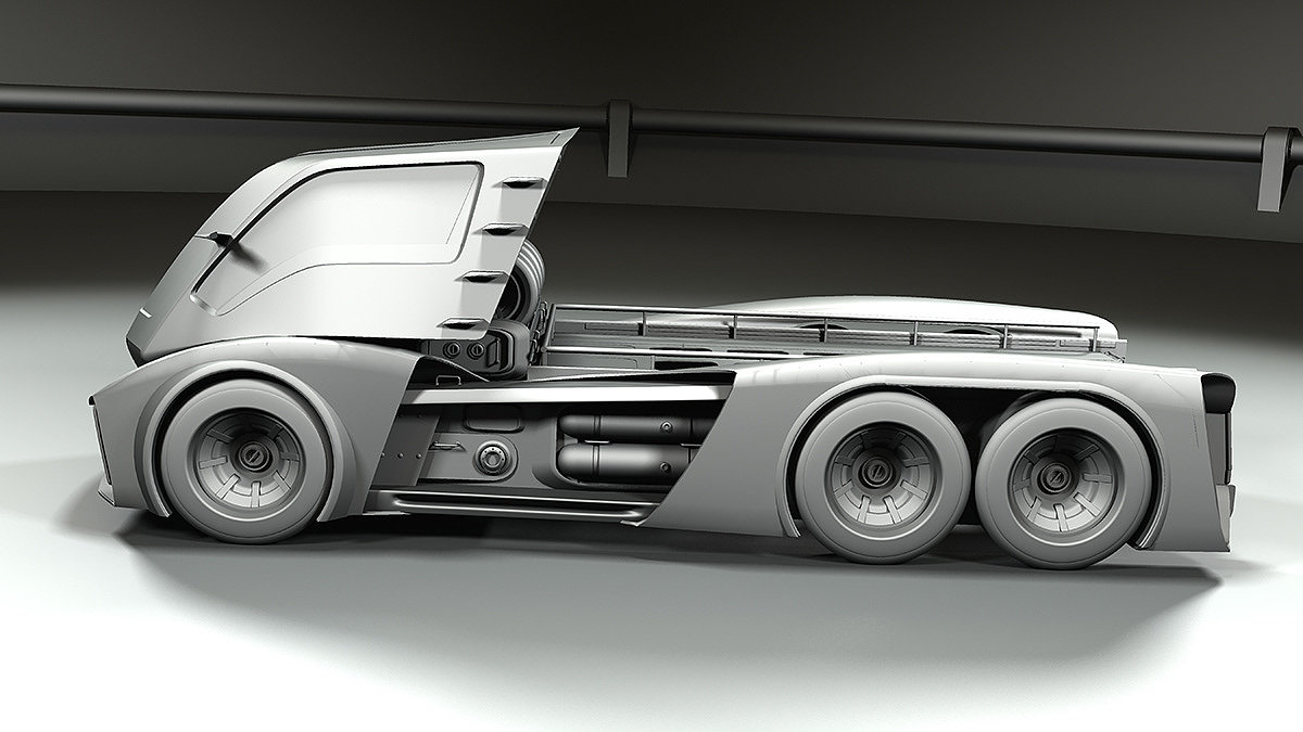 concept，Digital art，Transport truck，industrial design，