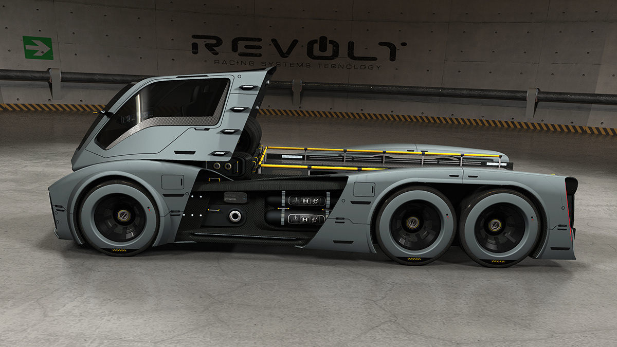 concept，Digital art，Transport truck，industrial design，