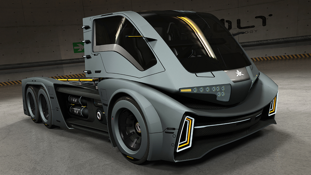 hydrohauler概念运输卡车概念设计粉丝数字艺术