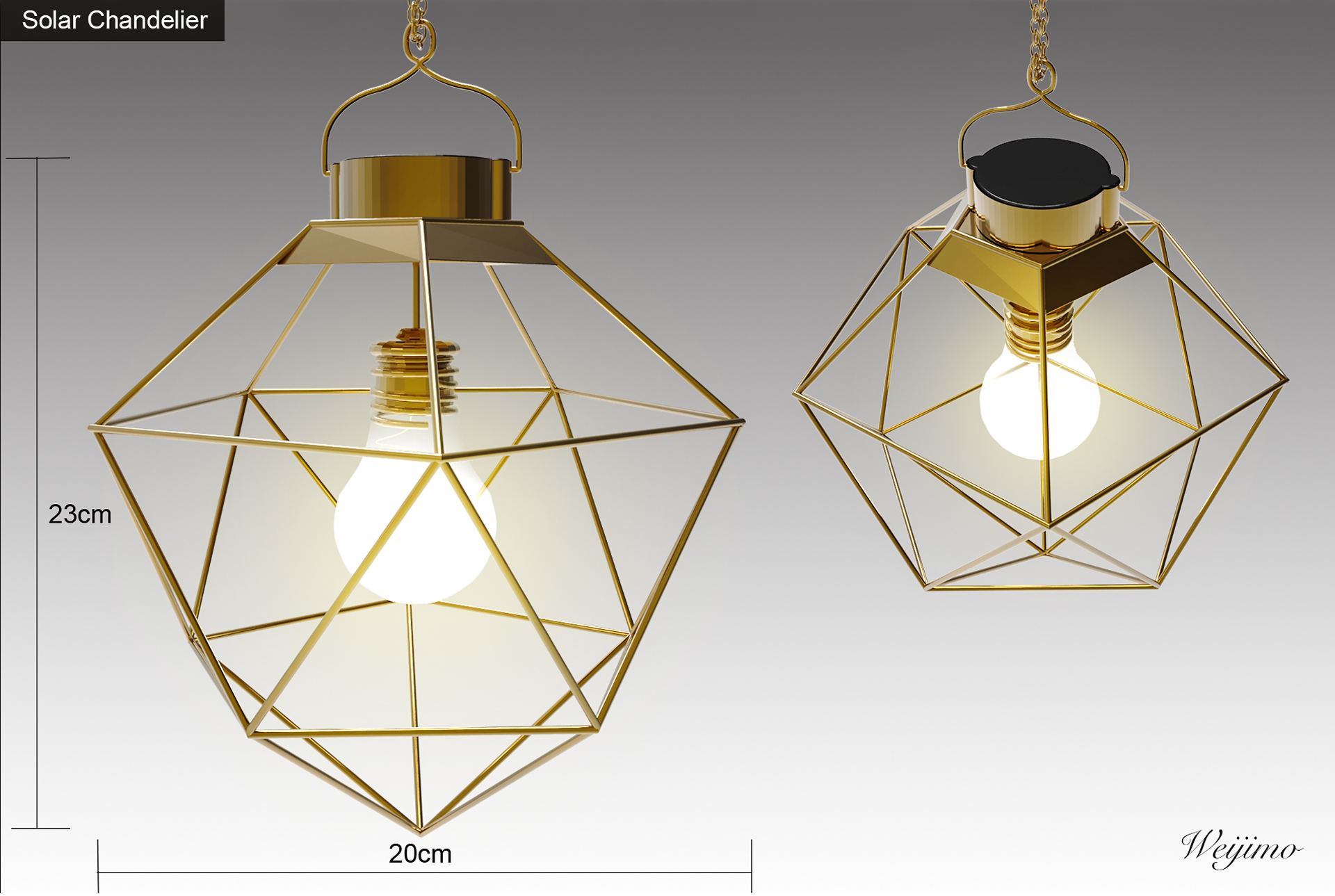 Solar lamp，lamps and lanterns，Nordic lamps，Iron lamp，C4D lamp design，product design，