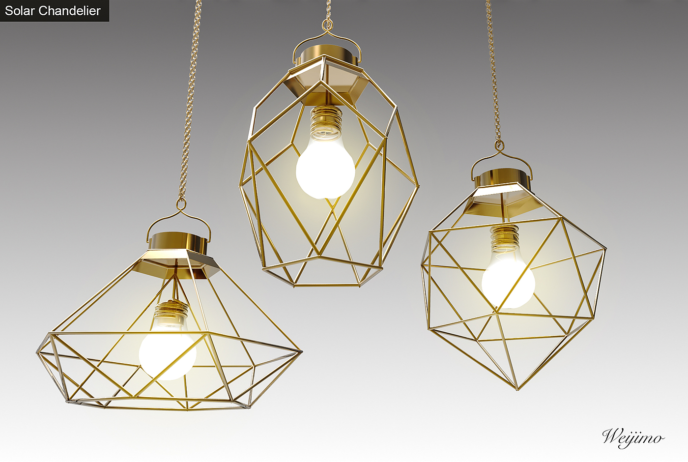 Solar lamp，lamps and lanterns，Nordic lamps，Iron lamp，C4D lamp design，product design，