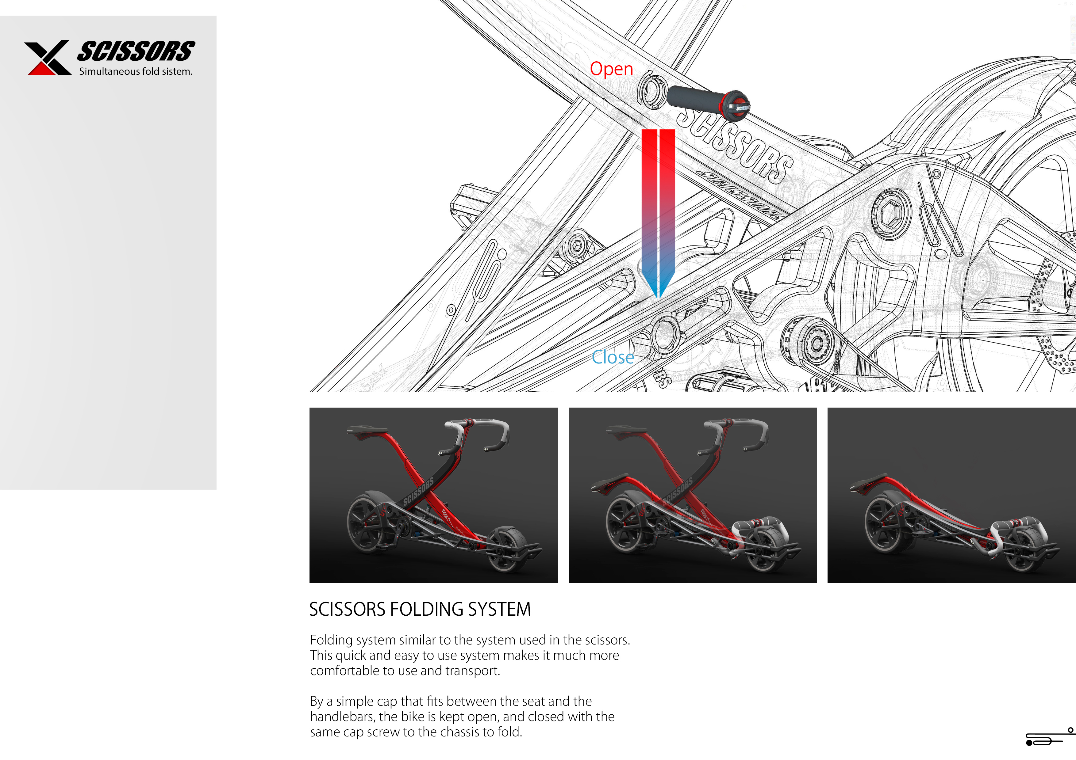 Bicycle，scissors，Folding bicycle，Portable，SCISSORS BIKE，