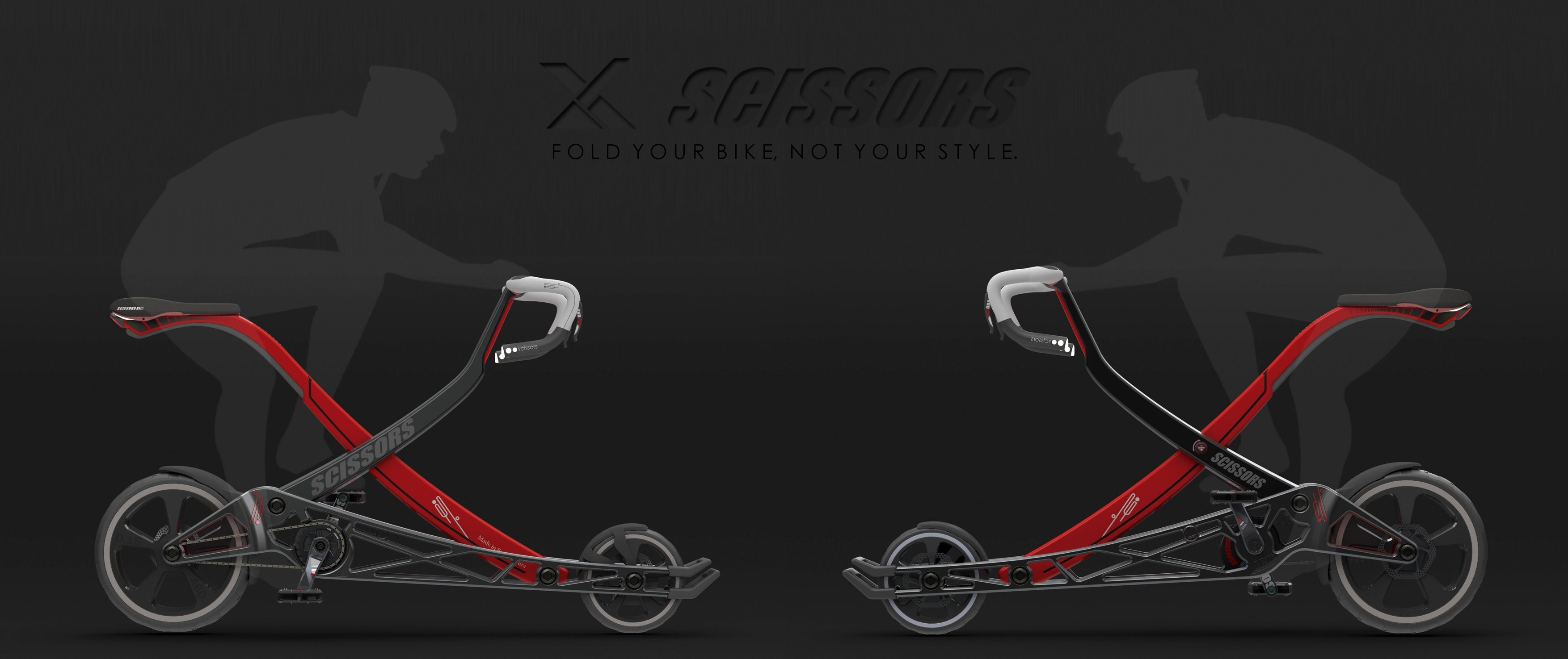 Bicycle，scissors，Folding bicycle，Portable，SCISSORS BIKE，
