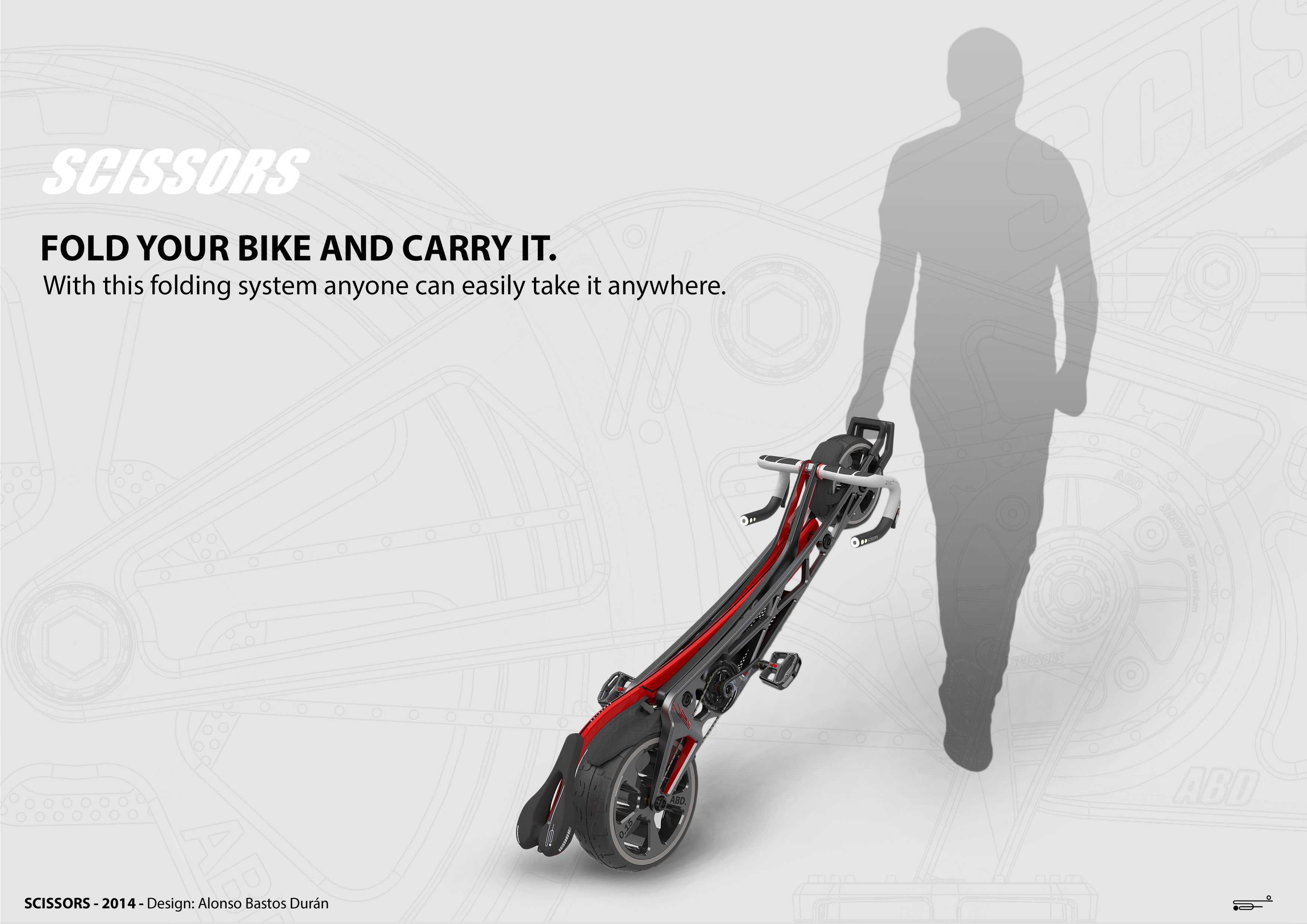 Bicycle，scissors，Folding bicycle，Portable，SCISSORS BIKE，