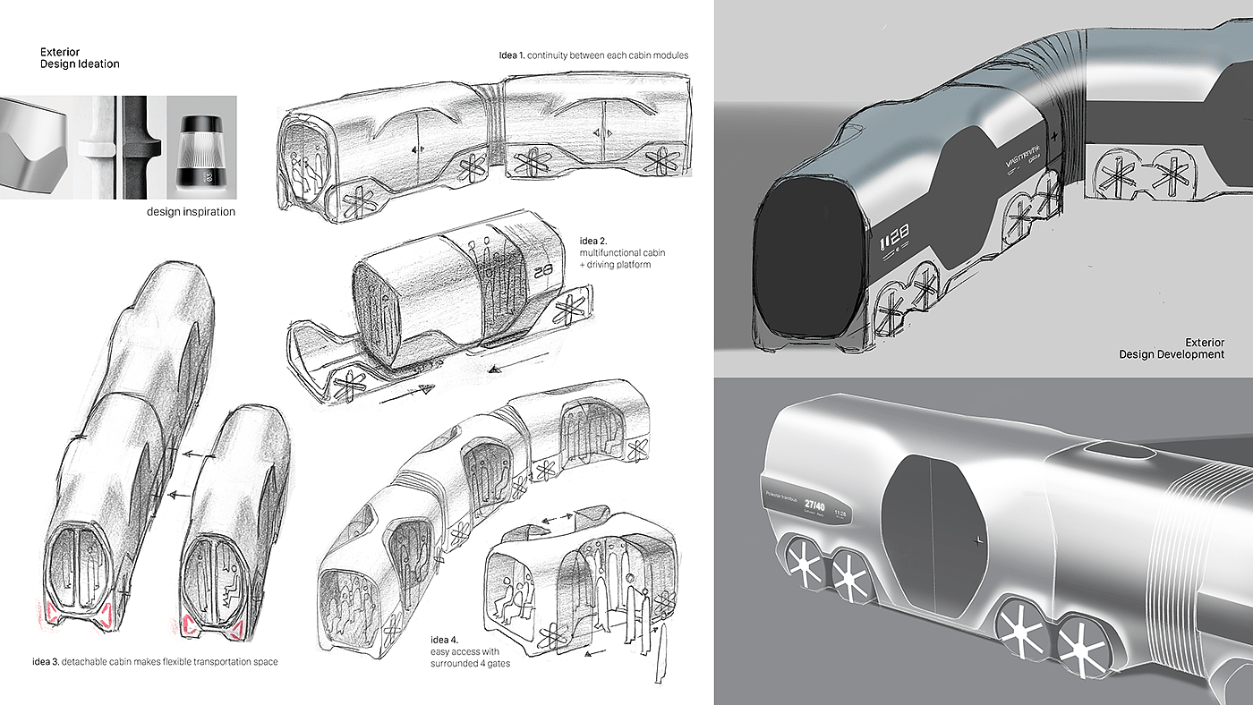 bus，Polar Star Design Competition，Traffic design，tram，