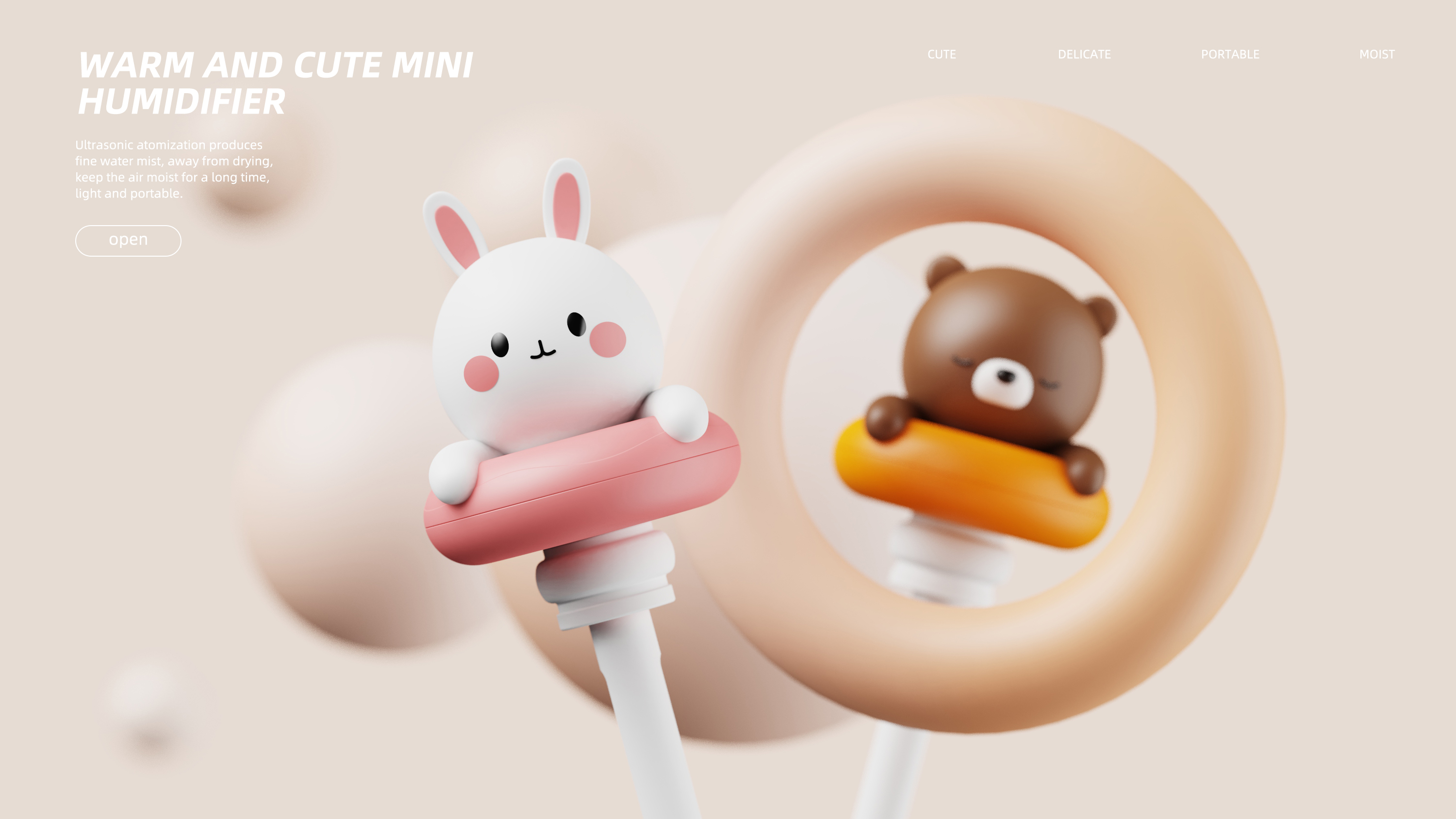 Humidifier，Water replenishing instrument，lovely，adorable，