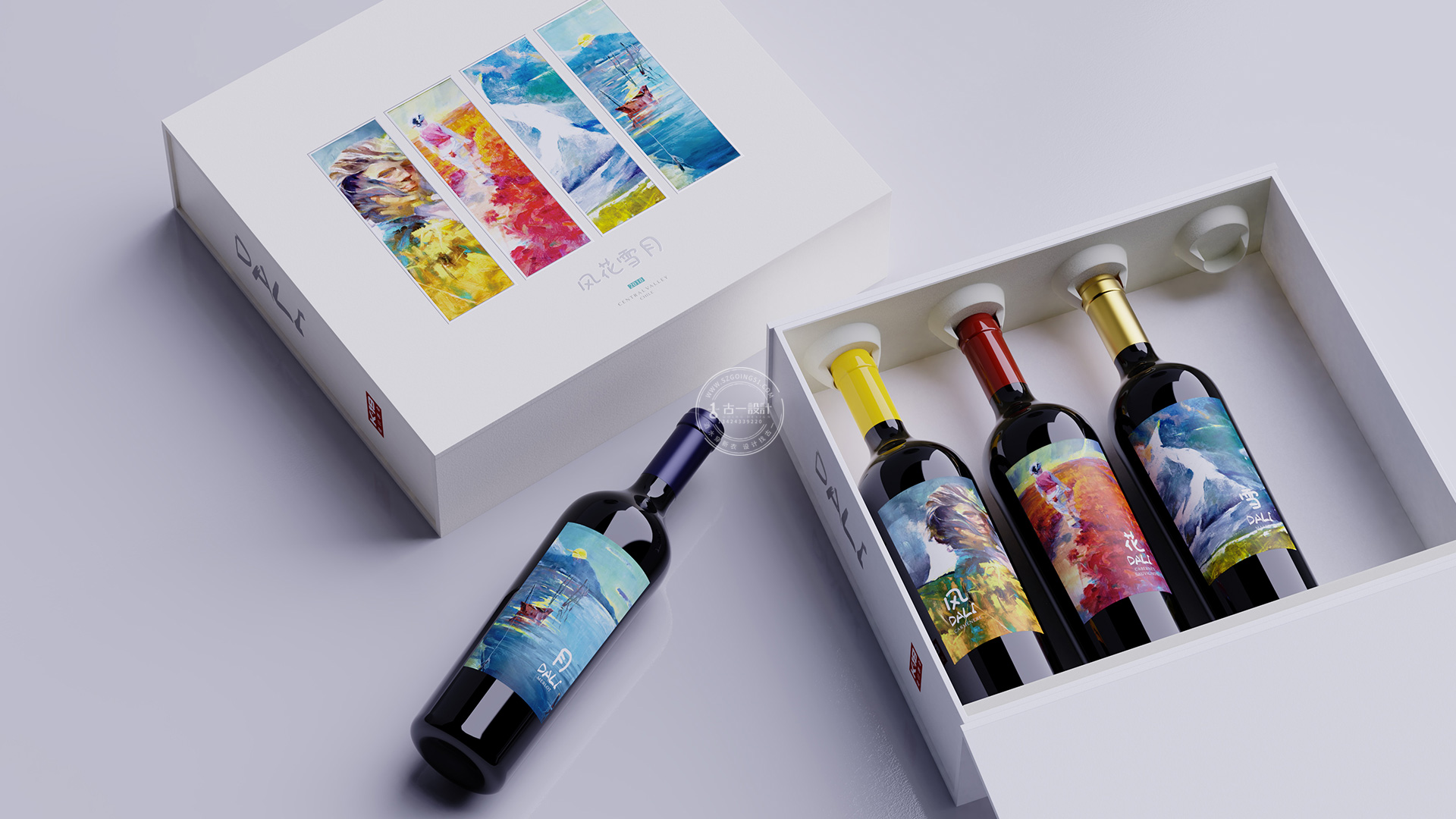 Red wine packaging design，Gu Yi design，