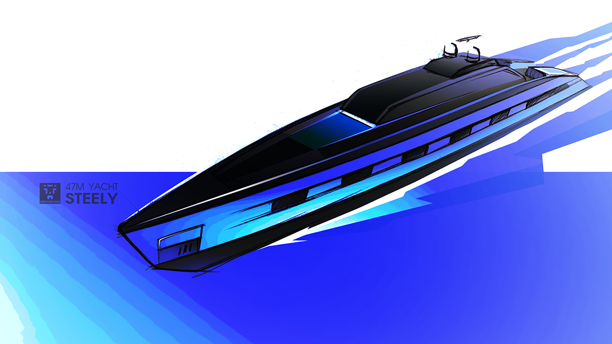 Motor yacht，47m，