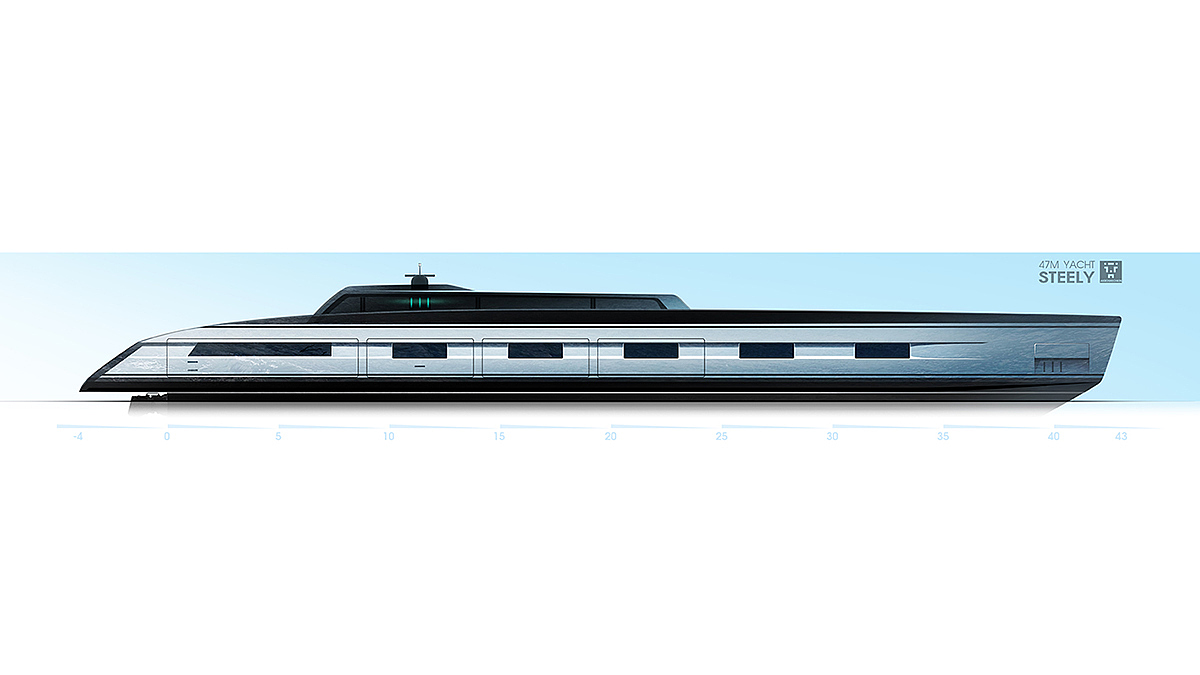 Motor yacht，47m，