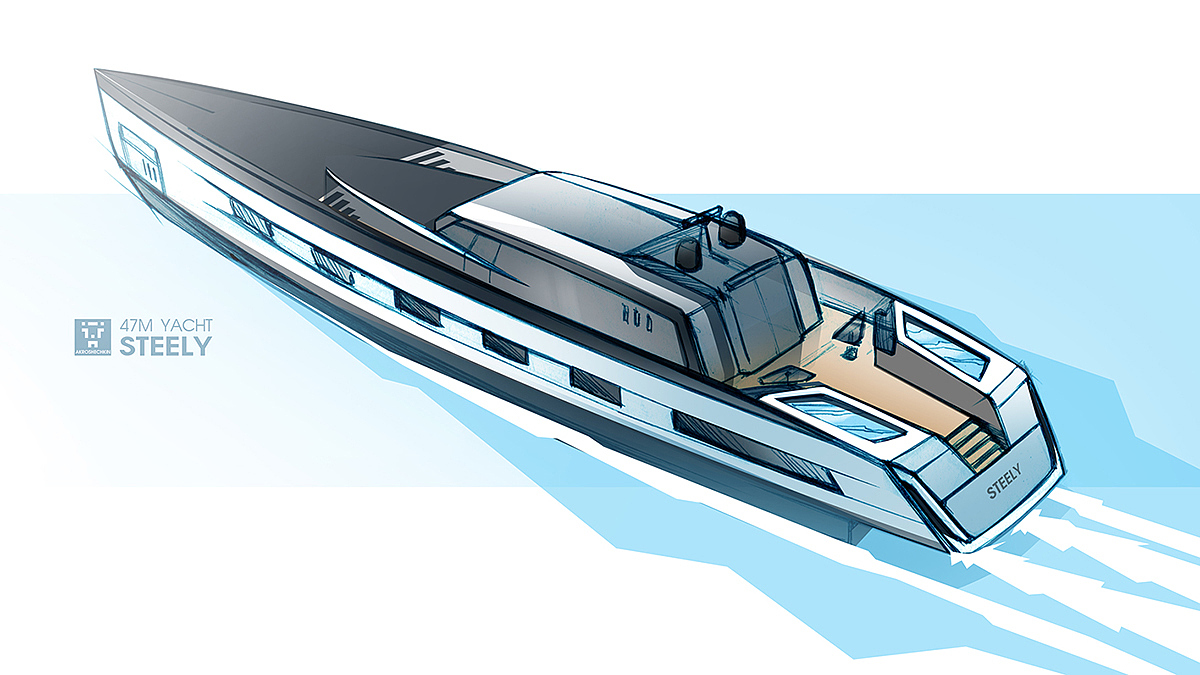 Motor yacht，47m，