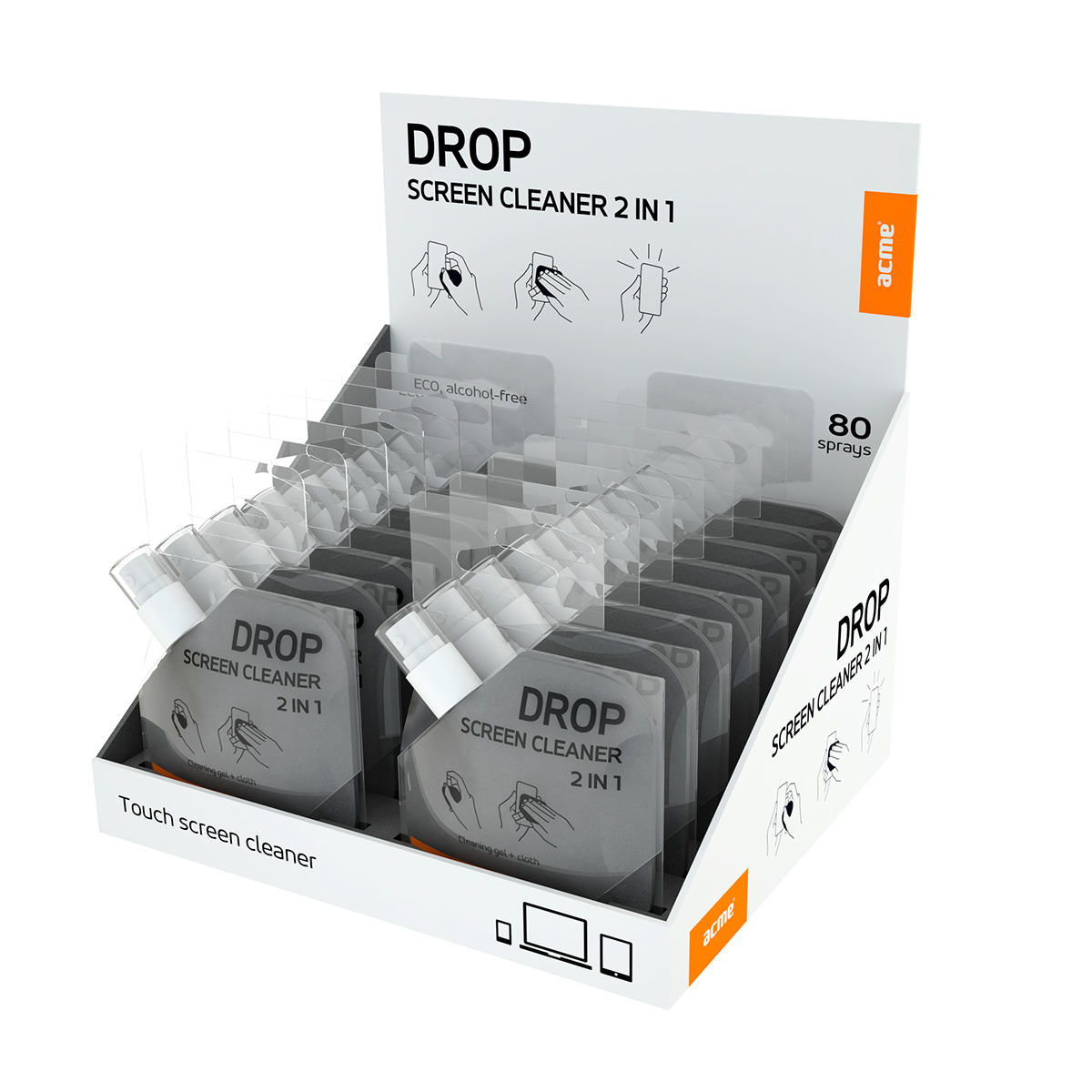 drop，ACME，Cleaning agent，screen，