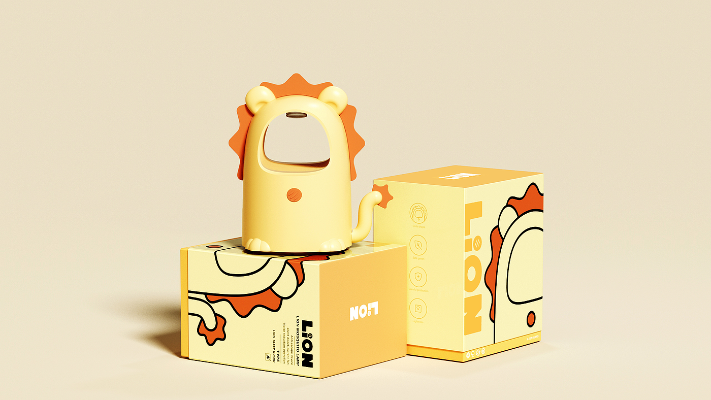 Mosquito killing lamp，Cute and interesting style，Cartoon style，tiger，lion，
